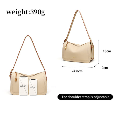Hobo Shoulder Bag - Apricot